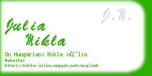 julia mikla business card